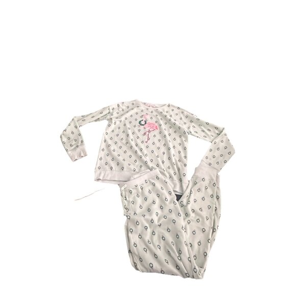 LAUREN CONRAD Flamingo Christmas Women’s Size M PJ Shirt Pants 2 Piece Set - Picture 1 of 7
